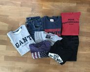 Hoodie Peak P, Gant sweatshirt, Jeans mm Klädpaket Stl  170