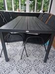 Trädgårdsbord MADERUP B90xL205 svart från Jysk