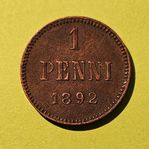 1 penni, Finland, 1892