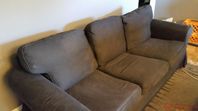 Svart 3-sits soffa 