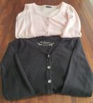 Rosa och svart tröja strl 146-152 med blingblingknappar300k