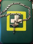 Heavy Sterling Silver Necklace and Crucifix 
