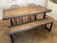 Matbord med två bänkar Woodenforge Mio