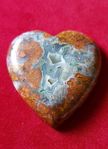 Achate heart medal stone 