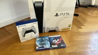 Playstation 5 (Disc edition) + Extra handkontroll