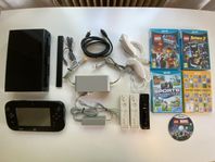 Nintendo Wii U med tillbehör och spel