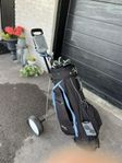 Golfset med bag och vagn 