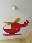 vintage lampa barnrum helikopter trä fina färger Retro 