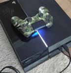 Playstation 4 + 1 handkontroll (kamouflage grön)