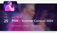 Sålda 2 sitt P!NK Summer Carnival 2024 25/7 