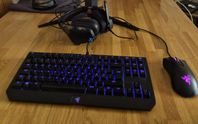 Gaming tangentbord, mus samt headset 