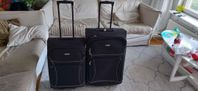 2 black suitcases