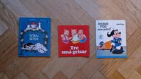 Retro barnböcker Törnrosa, Tre små grisar Musse pigg 1970