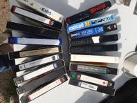 VHS kassetter med inspelad kvalitetsfilm .