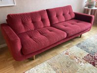 Röd 3 sits soffa 