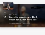 Bruce Springsteen 18 juli 2 st ståplatser