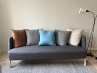 Norrgavel 3-sits soffa, mörkgrå ull, mycket gott skick