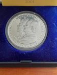 Silvermynt, ocirkulerat jubileumsmynt 200-krona från 2001