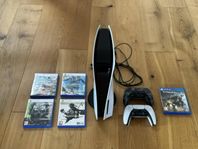 PlayStation 5 Disc edi + 5 spel och 2 st  handkontroller