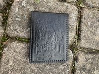 handgjord läderplånbok