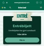 Gröna Lund entré biljetter 