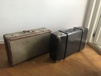 Två äldre resväskor, vintage