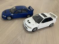 2 x Mitsubishi Evo 6 Diecast 1/18 Autoart