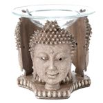 Thai Buddha Vittrad Steneffekt Aromalampa för Olja & Vax