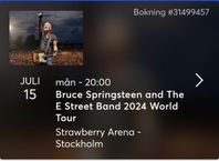 Bruce Springsteen Biljett 15/7