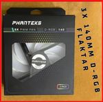 Phanteks PWM D RGB 3x Chassi-Fans/Fläktar 140mm