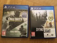 Ps 4 spel Call of Duty (Infinite Warfare) och Dying Light.