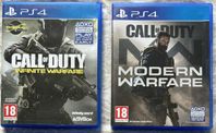 2 st PS4 spel. Call of Duty Modern/Infinite Warfare.