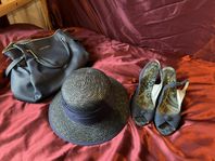 hatt, sko och väska