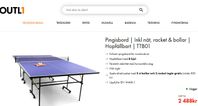 Pingisbord fällbart i 2 delar