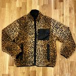 Supreme reversible leopard fleece jacket, storlek Small