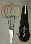 4st badmintonracketar li-ning 3D Calibar 900B