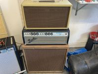 fender bassman-67,2-12 låda g12-m 1970 +reverb