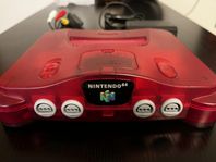 Nintendo 64 i Nyskick (Limited Edition - Watermelon Red)