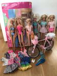 Barbiedockor, cykel, pool mm