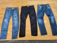 Beg jeans. Lee , Levis 501, Jack&Jones, Dressman. Paketpris.