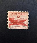 US postage AIR MAIL 6 CENTS, RED, RARE, 1940's