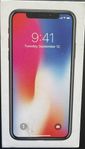 iPhone X, 256 gb, Space grey, med massa extra