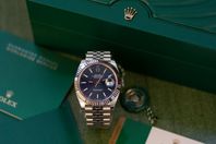 Rolex Datejust 41, 126334, Svensksåld Blå urtavla Fullset