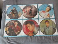 Säljer 6 stycken gamla Elvis skivor som aldrig har spelats.