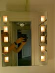 Badrumspegel med belysning 