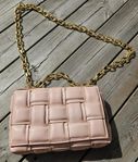 NY padded chain handväska rosa