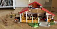 Playmobil stall med fungerande hästdusch