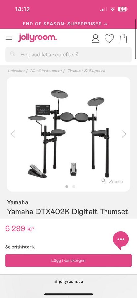 Yamaha eltrummor