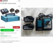 Makita snabbladdare med batterier