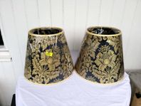 lampskärmar lampskärm damask svart guld 24 cm rokoko